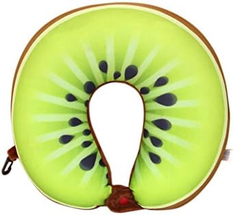 Fruit U-shaped Pillow ,Kaifongfu Travel Pillow Nanoparticles Cushion Neck Car Pillow (Size: 280X295mm, C)