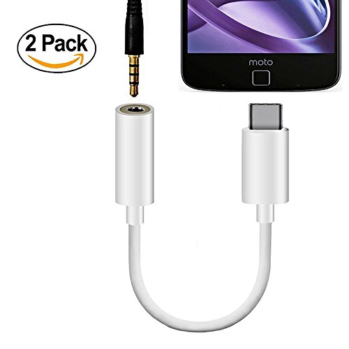2-pack type c to 3.5mm headphone jack adapter, type c 3…