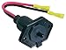 Attwood 14350-3 Medium-Duty Trolling Motor Connector, Female Receptacle, Boat Side, Weather Cover, Face Plate, 12-Volt DC