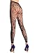 FIYOTE Women Flower Pattern High Waist Footless Lace Trim Pantyhose (One size, Black)