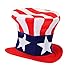 elope Uncle Sam Hat - Velvet Fabric with Foam Backing and Adjustable Strap, One Size, Costume Headwear - Standard