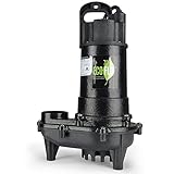 ECO-FLO Products ECD75W Cast Iron Sump Pump with Wide Angle Switch, 3/4 HP, 6,000 GPH
