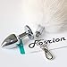 Fosrion Versatile Tail Stainless Steel Fox Tail: Sensual Anal Plug & Stylish Keychain (Small Plug, White)