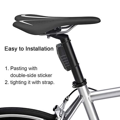 WiHoo 113dB Wireless Motorcycle Bike Alarm,Security Vehicel Anti-Theft Vibration Alarm Bicycle Alarm IP 55 Waterproof with Remote Adjustable Sensitivity Windows/Door Alarm Vibration Sensors (Black)