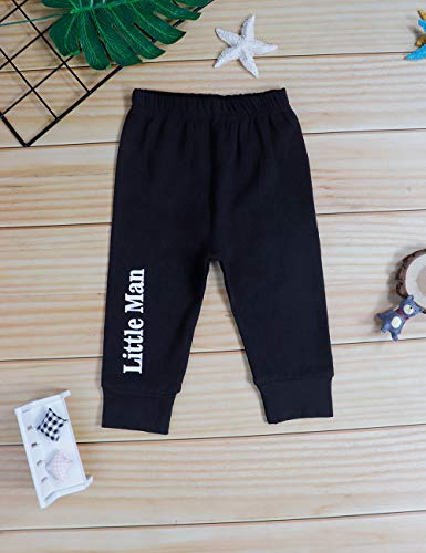 Toddler Baby Boy Clothes Short Sleeve Funny Letter Sweatshirt Top + Camouflage Shorts Summer Breathable Outfit Set (A-Black, 2-3 T) - Thumbnail 5