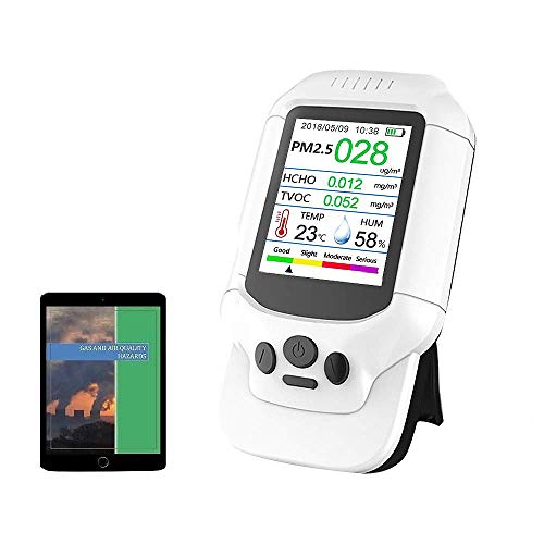 SODIAL Air Quality Pollution Tester,Temperature And Humidity Meter, Sensor, Detect Pm2.5/Pm10/Pm1.0 M Icron Dust, Test Indoor Tvoc Volatile Organic Compound Gas - Thumbnail 5