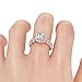 AONEW Engagement Wedding Halo Ring Set Rose Gold 2pcs 1.5ct Princess White Cz Size 5-12