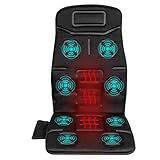 Naipo Back Massager Massage Chair Vibrating Car Seat Cushion for Back, Neck, and Thigh with 8 Motor Vibrations 4 Modes 3 Speed Heating at Home Office Car