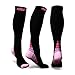 Sav Force Gear Sox Compression Socks for Men & Women, Fitness compression socks, Socks for marathon, Graduated Athletic Fit for Running, Nurses, Shin Splints & Maternity... (S/M, Pink)