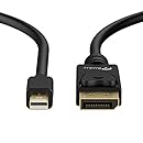 Mini DP to DP Cable, Rankie 6FT Gold Plated Mini DisplayPort to DisplayPort Cable 4K Resolution Ready (Black) - R1105
