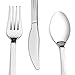 Beaumont Kitchenware Top Rated Plastic Silverware | BPA Free Construction and Finish | Modern, Elegant Scallop Design | Set of 80 Forks, 40 Spoons, and 40 Knives
