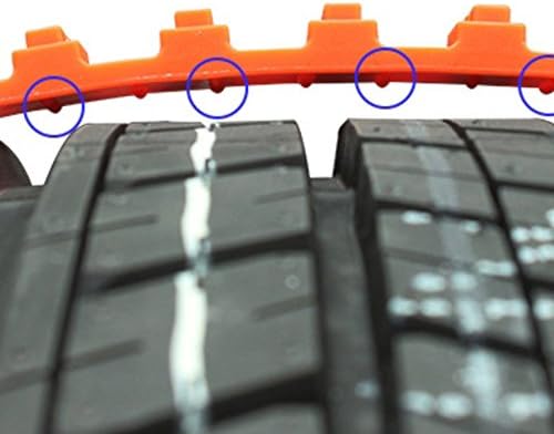 OFKP 10 Pcs General Nylon Anti-slip Car Snow Chain, Snow Chains Tire Cable Tie for Offroad Outdoor Travel and Snow(Orange) - Image 5