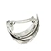 Joyci 1Pcs Big Leaf Ponytail Holder Women's Hair pin Claw Barrettes Clip (Silver)