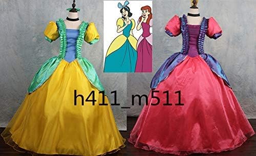 Amazon 実物撮影 豪華修正版 ディズニー シンデレラ姫のお姉さん アナスタシア ドリゼラ ドレス コスプレ衣装 全セット 2着 仮装 ステージ 舞台服 ハロウィン クリスマス コスプレ 仮装 通販