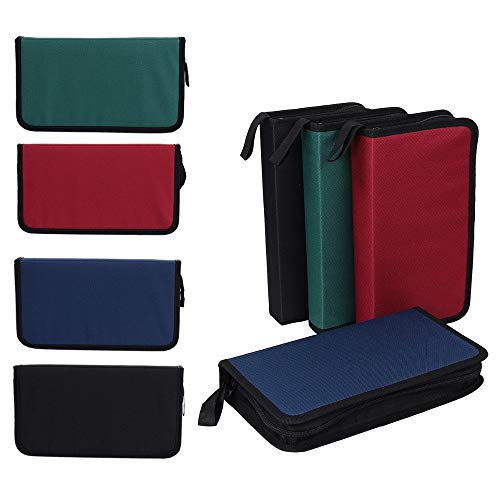 Dvd Case - 80 Disc Cd Dvd Carry Case Wallet Storage Cds Organizer Holder Bag Hard Box Blue Red Black Green - Optical Changer Book Chevy Rack Duplicator Portable Laptop Sleeves Holder Comb - Thumbnail 5