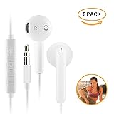 Apple earphones Ancoki,Earbuds, Stereo Headphones and Noise Isolating headset , Mic and Remote Control for Apple iPhone iPod iPad Samsung Galaxy LG HTC (3 PACK)