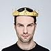 DcZeRong Birthday King Crown Gold Metal Crown Adult Men Crown Costume Prom King Crowns Full Crowns