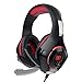 Xbox Headset, Xbox One Headset Gaming Headset PS4 Headset Gaming Headphones with Microphone, Volume Control, LED Light and 3.5mm Audio Jack (Red)