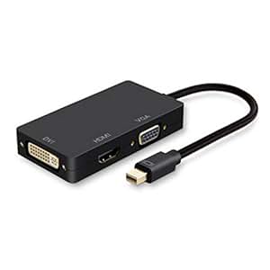 Trolax(TM) 4-in-1 Thunderbolt Mini DisplayPort DP to HDMI