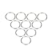 Jaciya 60pcs Hair Braid Silver Hair Pins Ring Shell Hands Cross Leaves Star Pendant Rings Set Hair Clip Headband Hair Accessories