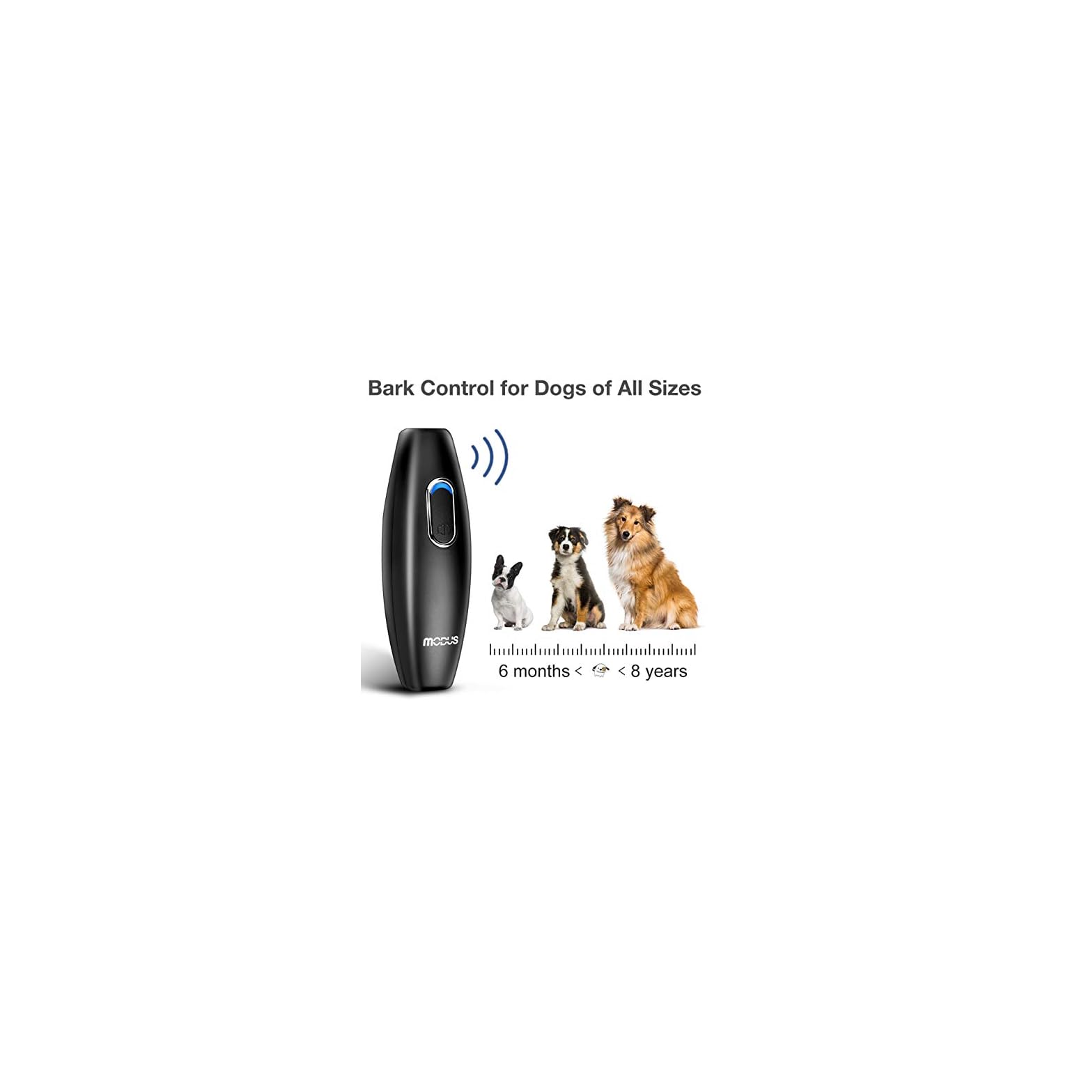 MODUS Bark Control Device Ultrasonic Dog Bark Deterrent, 2 in 1 Dog