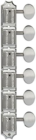 TonePros Kluson 6-In-Line Locking Tuners with Threaded Bushings, Chrome