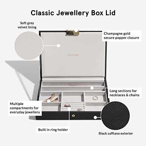 Stackers Classic Black Jewelry Box, Set of 2