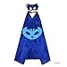 Bearfire New Superhero PJ Masks Cape/Mask Set Gekko Owlette Catboy Kids Costume Party (Blue)