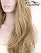 K'ryssma Natural Looking Ash Blonde Glueless Lace Front Wig Long Wavy Half Hand Tied Replacement Synthetic Hair Full Wigs Heat Resistant For Women 24 Inches