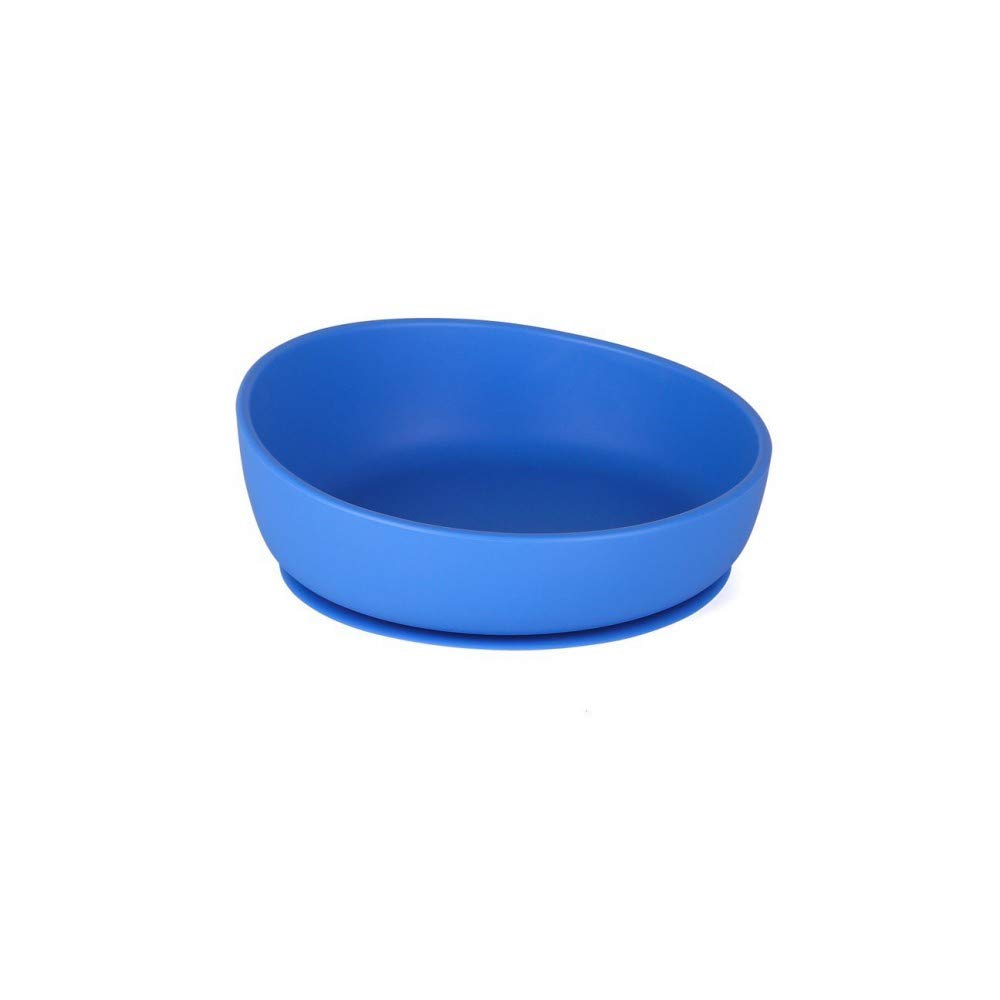 Doidy Bowl, Baby Weaning Bowl with Suction Base, Training for Self-Feeding Baby Food 6 Months+, 350ml (Blue)