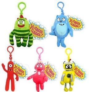 Basic Fun - Yo Gabba Gabba Key Clip - SET of 5 (Brobee, Plex, Toodee, Foofa & Muno)
