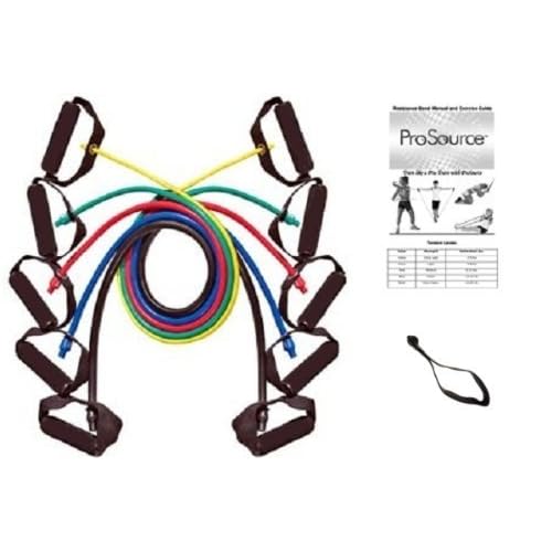 ProSource 48-Inch Premium Latex Resistance Exercise Band Set (Set of Five) image