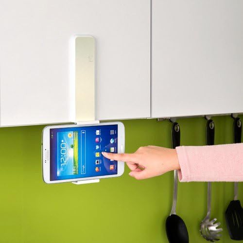 New One Touch Universal Kitchen Sink Door , Mirror , Mount Holder for Apple Iphone 5 5s 5c 4s 4, Ipod Touch , Samsung Galaxy S5 S4 S3 S2 S Note2 Note3 Note 8.0 , LG G G2 G3 G PRO G pad 8.3 , HTC One, Nokia Lumia 920 , Google Nexus 5 4 , Lenovo Tablet 8 , ASUS Memo 8 , Cell Phone , Mobiles , Smartphone , Android Phone , Pda , Mp4 , Mp4, Gps , Width Less Than 5.5 Inch (White)