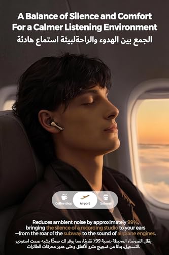 SoundPEATS Air5 Pro+ Hifi Wireless Earbuds with 55dB Adaptive Hybrid ANC, xMEMS & Aptos Class-H Amplifier, LDAC & aptX Lossless Bluetooth Earphones, Hi-Res Audio, Qualcomm Snapdragon Sound, APP