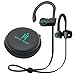 JOYFUL HEART JH-800 Wireless Headphones Bluetooth Earbuds, Waterproof Sports Headset with Microphone, Noise Cancelling Earphone for Running and Workout, 8 Hour Battery - Black/Green