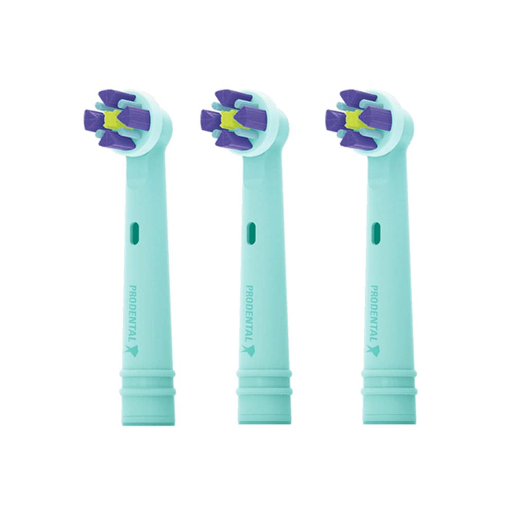 Prodental Oral-B Compatible White Action Rotary Replacement Brush Heads Pack of 3
