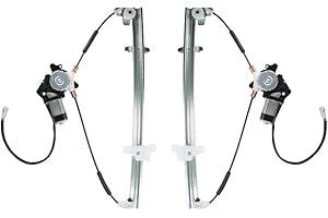 TRQ Rear Power Power Window Regulator & Motor Assembly Set Compatible with 1999-2004 Chevrolet Tracker 1999-2005 Suzuki Grand Vitara 2002-2006 XL-7