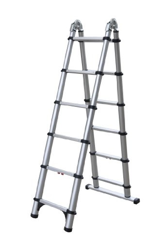 Telesteps 612TC OSHA Compliant 6 ft A-frame/12 ft Extension Telescoping Combi Ladder