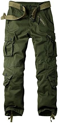 A Pagom Men's Cotton Casual Military Army Cargo Combat Work Pants with 8 Pocket