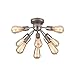 mirrea Mid-Century Semi-Flush Mount Sputnik Ceiling Light with 8 Lights for Foyer Entry Way Hallway Kitchen Dining Room Small Bedroom Living Room Brushed Nickel Metal Fixture