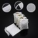 BBTO 200 Piece Tea Filter Bags Disposable Empty Teabags Drawstring Tea Infuser Bag for Loose Leaf Herbs Teas with Tea Clip and Teaspoon