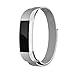 Fitbit Alta Bands, EHHE ZPF Milanese Loop Stainless Steel Metal Bracelet Smart Watch Strap with Unique Magnet Lock Replacement Wristbands For Fitbit Alta HR and Alta (Silver)