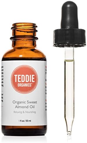 ORGANIC Sweet Almond Oil 1oz - for massage, ideal carrier oil for essential oils, hydrating body oil