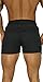 YoungLA Men's Bodybuilding Lift Shorts W/Zipper Pockets 101 | All Black Large