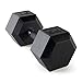 Cap Barbell Fitness Urethane Covered Dumbbell Black,50-Pound