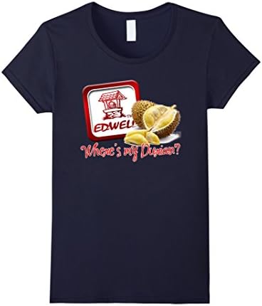 "Where's My Durian? " Relaxed-Fit T-shirt for Men & Women - Female Medium - Navy