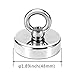 130 LBS Pulling Force Rare Earth Magnet, Super Strong Neodymium Fishing Magnets with countersunk Hole Eyebolt Diameter 1.89 inch(48mm) for Magnetic Fishing and Retrieving in River (1.89