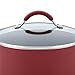 Rachael Ray Cucina Nonstick Pasta Stock Pot with Lid and Spout, 8 Quart, Cranberry Red