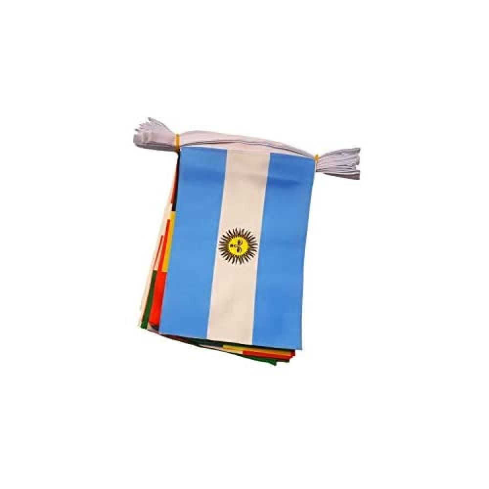 Guirlande 24 Drapeaux Coupe du Monde Feminine de Football France 2019, 21cm x 15cm