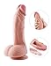 SINLOLI Double Layered Silicone Dildo with Suction Cup, 9 Inch, 16.75 Ounce